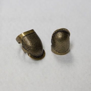 2pcs Sewing Thimble Copper Sewing Thimble Finger Protector, Silver Tone | Harfington
