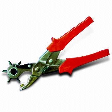 A2zscilab 6-1/2 Hole Punching Pliers with Different Sizes 0.8mm-2mm Round Holes Jewelry Making Leather and Plastic Punch Pliers